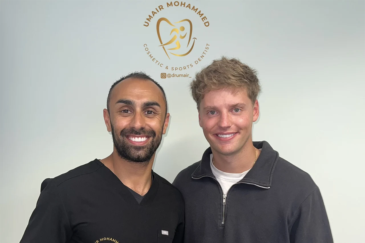 Dr Umair Mohammed with Patient